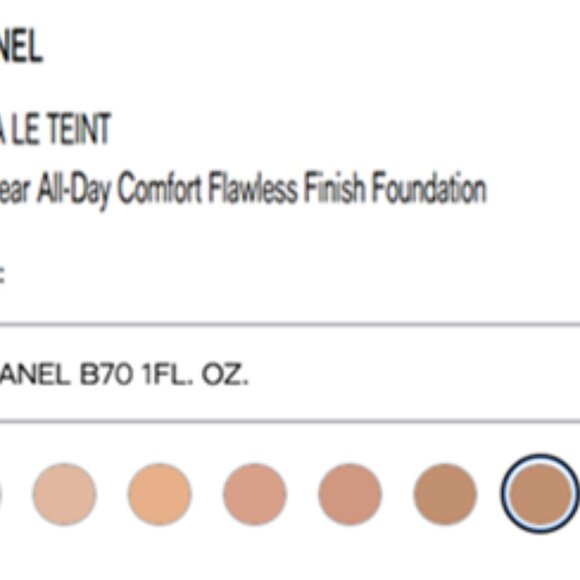 CHANEL ULTRA LE TEINT Ultrawear All Day Comfort Flawless Finish Foundation B70 - Picture 2 of 6